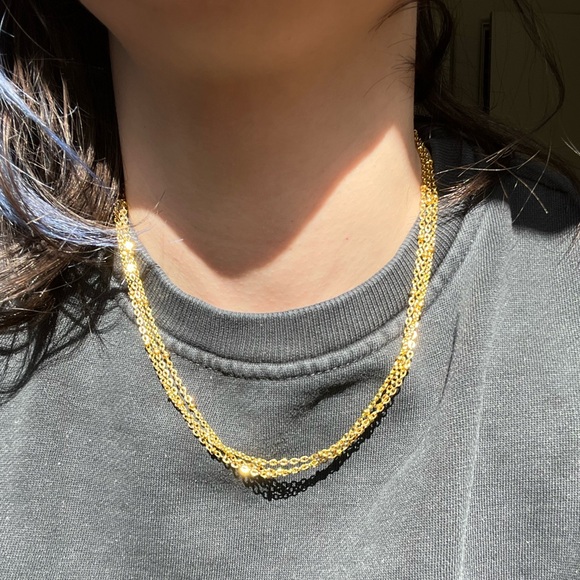 1x triple stainless steel chain with round carabiner 18” - Picture 10 of 16